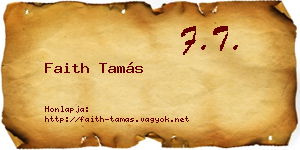 Faith Tamás névjegykártya